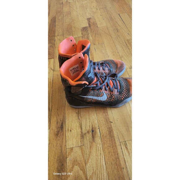 Nike Kobe 9 Elite High Top Orange Black Multicolor Knit Basketball Sneakers main image 7